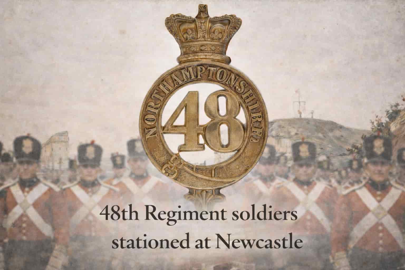 48th Regiment soldiers serving at Newcastle. Glengarry badge, 48th Regiment, c1874 - National Army Museum