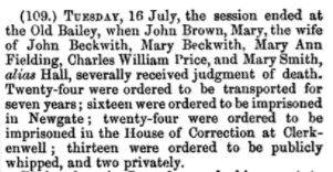 Mary Beckwith - transported on the Nile in 1801