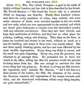 Elizabeth Fry's visit to Newgate in 1815