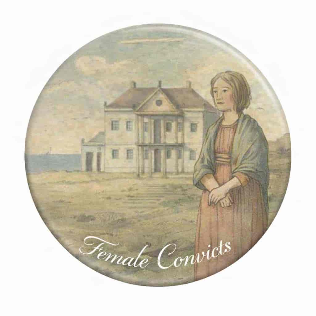 AI created image Female Convict standing outside Newcastle Gaol