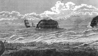 The Lady Nelson and Frances Schooner entering Hunters or Coal River. University of Newcastle