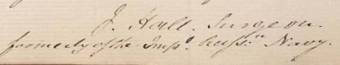 James Hall, Surgeon Agamemnon 1820