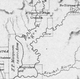 Location of John Dow's estate Arden Hall - 1837