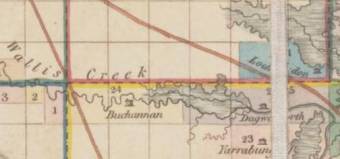 Map of the River Hunter, and its branches.Joseph Cross 1828. Showing location of James McGillivrey's Lochdon