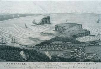 Newcastle Penal Settlement, engraving by Walter Preston