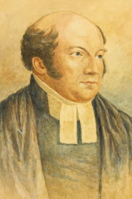 Rev. Richard Hill. An AI generated image from a lithograph after a portrait by Richard Read