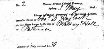 Publican's licence C.D. Haylock Wratting Hall Paterson